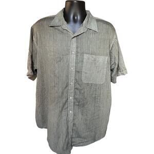 Impact Single Needle Tailoring Shirt Green Boxy Fit 90s Vintage Casual Mens